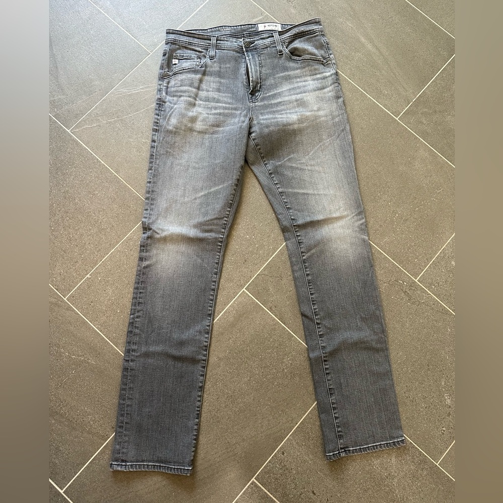 Adriano Goldschmied Jeans Mens 33 X32 Gray Everett Slim Straight Denim Jeans